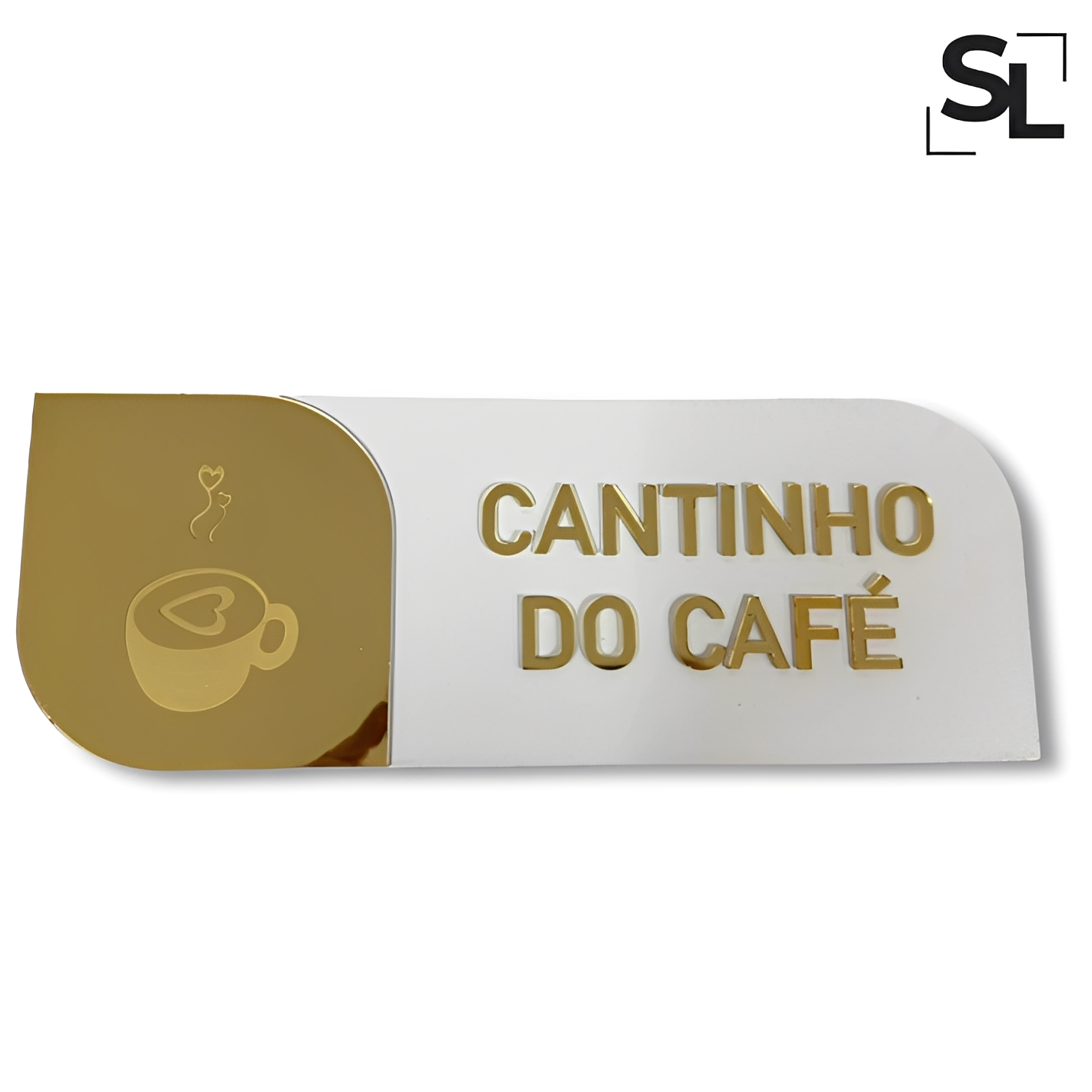 Placa Sinalização de Ambiente em Acrílico & MDF - Preto