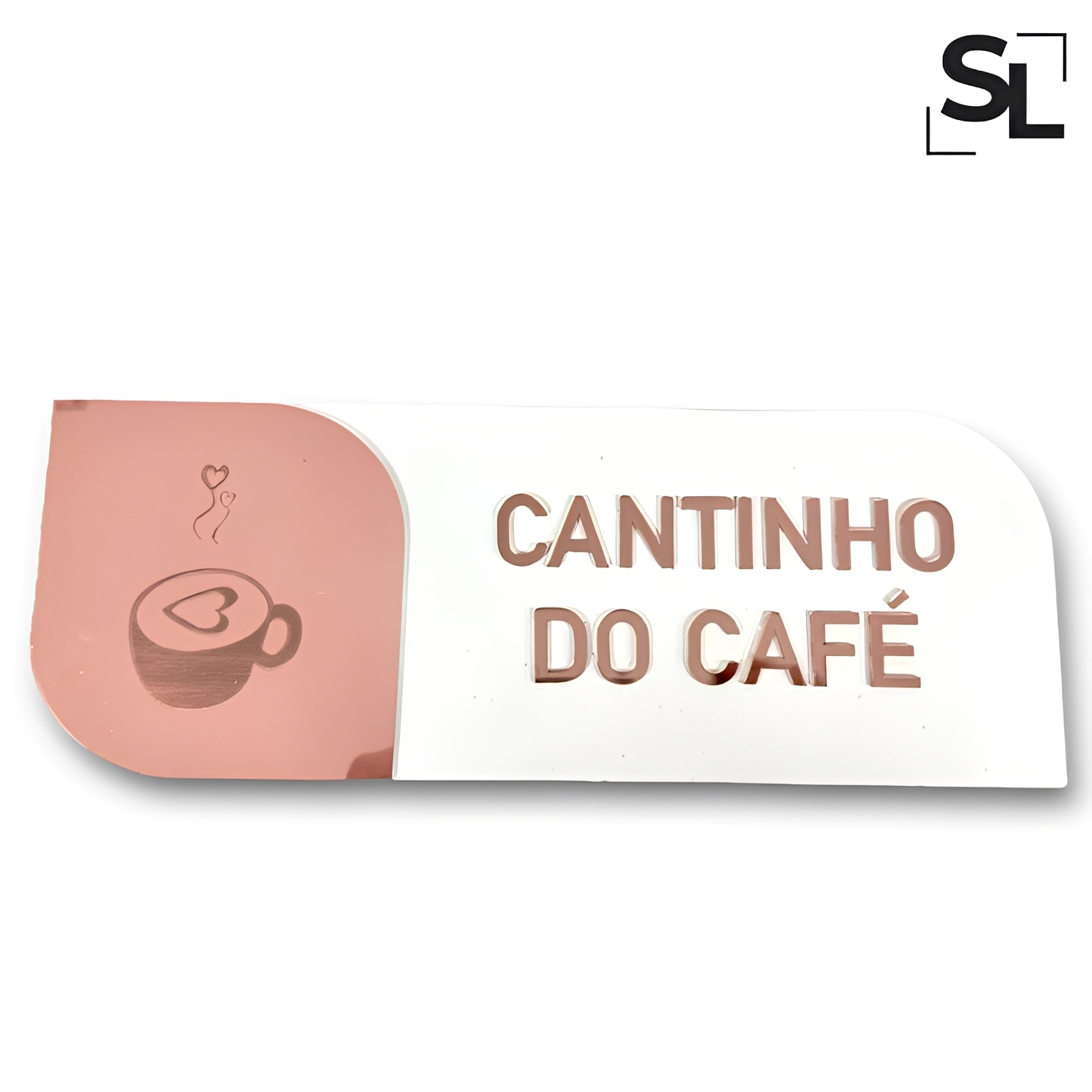 Placa Sinalização de Ambiente em Acrílico & MDF - Branco