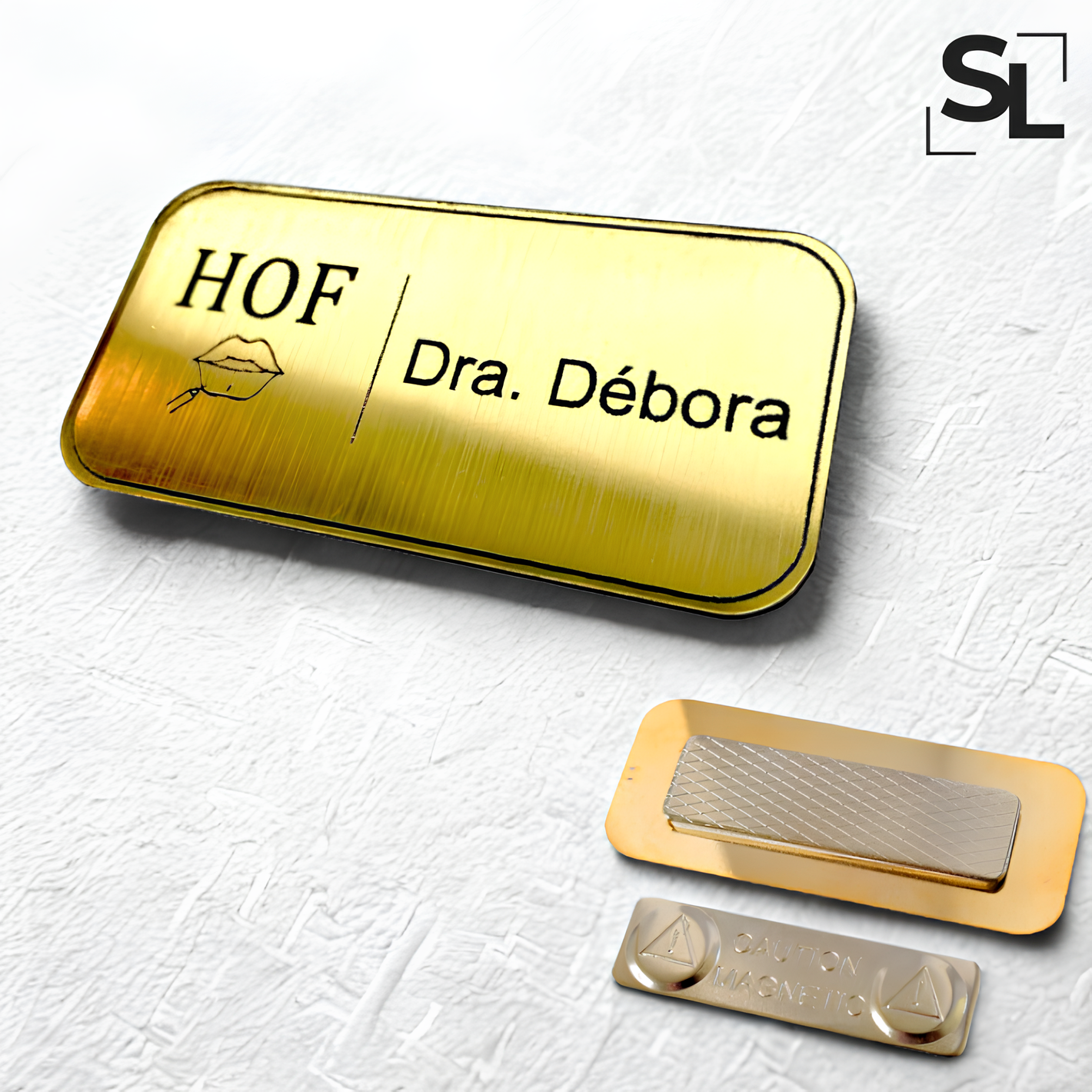 Broche Personalizado Escovado & Espelhado