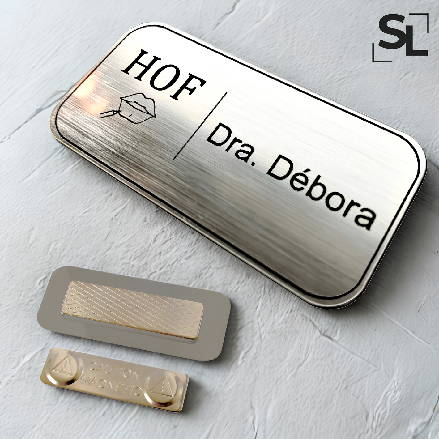 Broche Personalizado Escovado & Espelhado