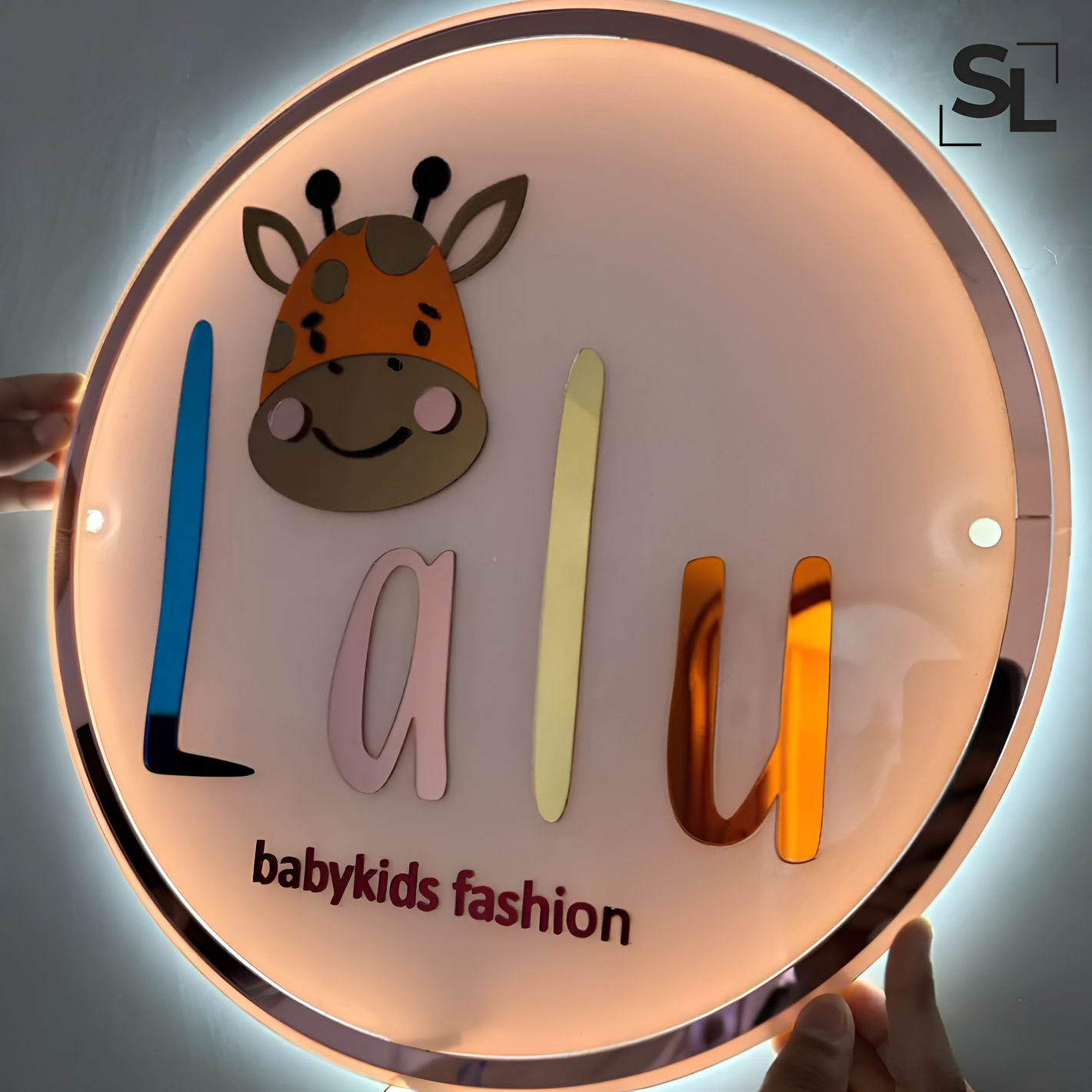 Placa em Acrílico Sobreposta com Led Personalizada