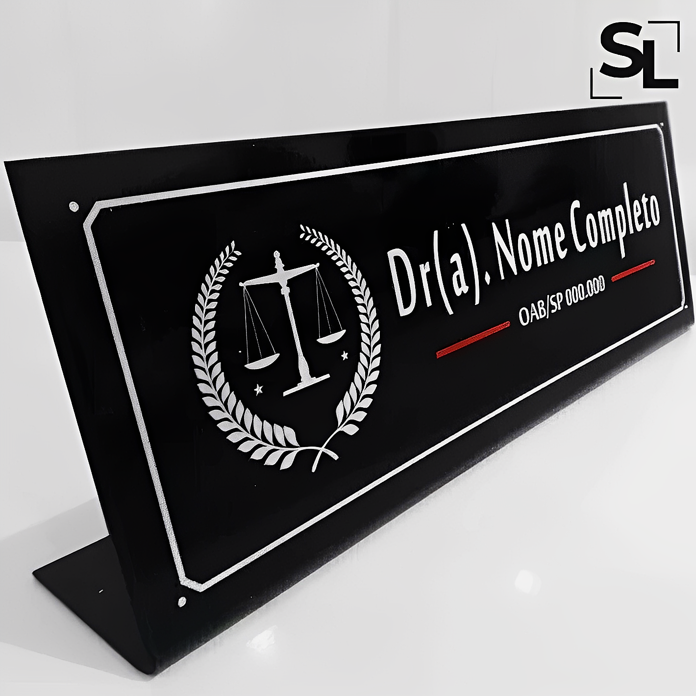 Placa de Identificação e Sinalização de Mesa