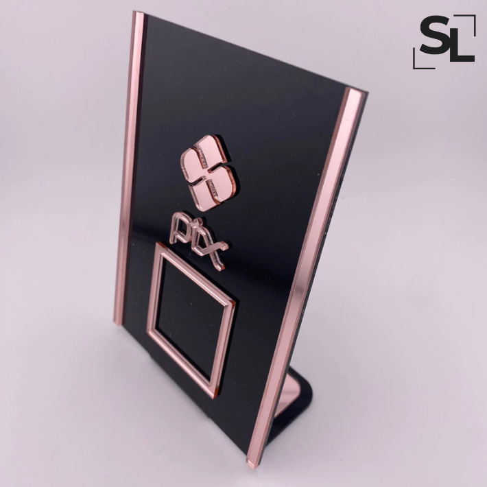 Placa em Acrílico com 1 ou 2 QR Codes